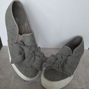 ASOS Women's Gray Bow Slip-On Sneakers